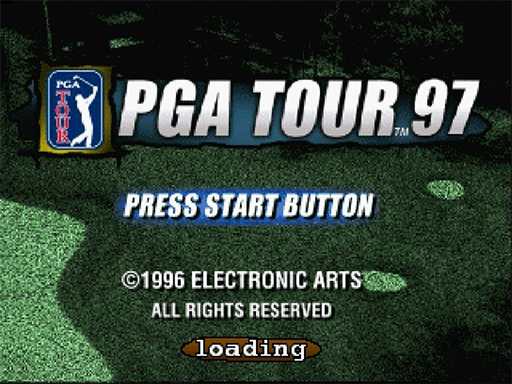 PGA Tour 97 title screen for Sega Saturn